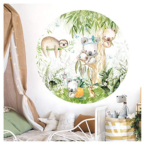 Little Deco Wandtattoo Koala und Faultier im Baum DL559 M - 60 cm