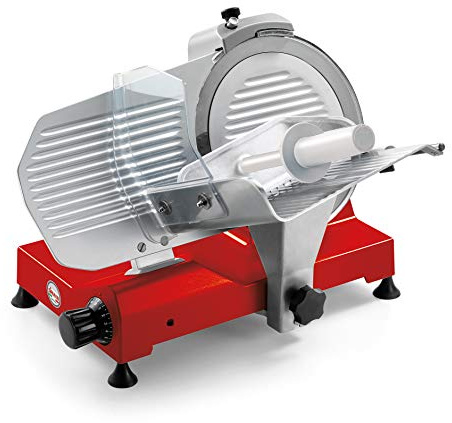 SIRMAN | Affettatrice inclinata per uso Professionale Modello SMART lama in acciaio diametro Ø 250 mm inclinata 25° (Rossa)