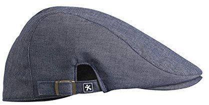 MEDANTA 6030 Flat Cap Koch Kappe, Koch Hut, Kochmütze Herren und Damen Hut, Chefkoch Kopfbedeckung, Chef Cap, Größe M, Kopfumfang 56cm -60cm, Blau Navy Denim
