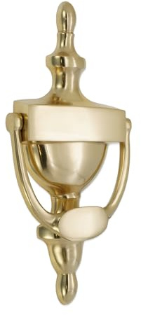 Türklopfer, poliertes Messing, viktorianischer Urnen-Stil, für UPVC-Holztüren, 20,3 cm
