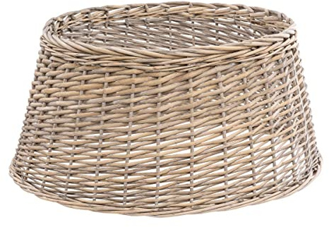 Cache Pied de Sapin en Osier Gris 56 x 44 x H 26 cm - Feeric Christmas