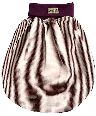 Lilano, Schlafsack/Pucksack mit Nabelbund, Merinowolle (kbT), Seide, 210 g/m² (Beere/Natur)