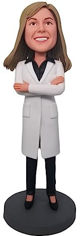 mydedor Benutzerdefinierte Wackelkopf-Figur, maßgeschneiderte Puppe für Vater, Freunde, Blonde Ärzte, personalisierter Wackelkopf