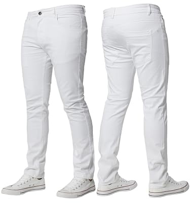 BRAND KRUZE Mens Stretch Slim Fit Chino Trousers Casual Work Jeans Pants
