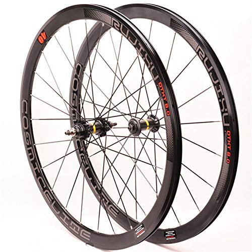 KANGXYSQ 700C Fixie Bike Radsatz Feldrennrad Fahrrad Laufradsatz 40 Messer Carbon Tube Hub Fahrrad Mit Festem Gang Alufelge Nabe Straßenrad Mauszeiger (Color : Reverse cursor)