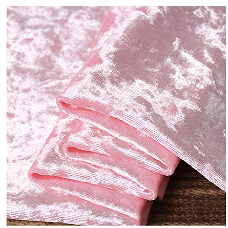 Krossat Sammetstyg I Meter 160cm 62 '' Brett 4-vägs Stretch Velourmaterial För Kläddräkter, Sy DIY-hantverk, Heminredning(Color:pink-2)