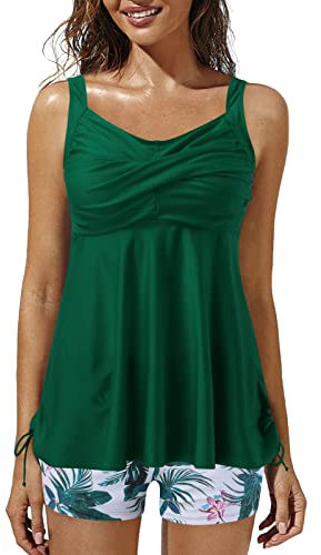 WILLBEST Bustier mädchen Schwimmanzug Damen badeshirt Damen Baden Anzug Bikini bunt blusen Badeanzug für bommelmütze Herren Bandeau top lang Bikinihose hoher Beinausschnitt strandj
