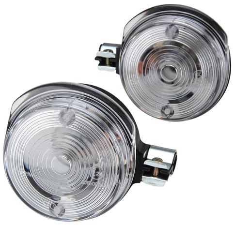 Citomerx Blinker Set vorne rund Klarglas | Kompatibel mit Simson S50 S51 SR50 MZ ETZ TS 150 125 250