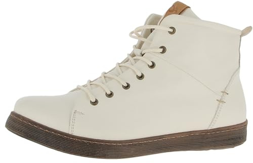 Andrea Conti Zapatillas altas para mujer, Crema Blanco Brandy, 38 EU