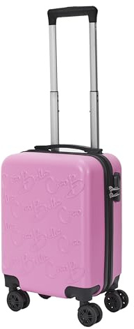 JET LAG, VO00071, Valigia Cabina in Rilievo Rosa 29L, Valigia cabina compatta e spaziosa, Guscio rigido in ABS, Ruote pivotanti a 360°, Maniglia retrattile, Lucchetto di sicurezza