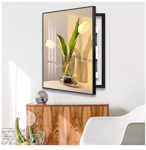 GOFQB Sicherungskasten-Abdeckungsschrank dekorative Bemalung des Stromzählerkastens Gemälde ausblenden für:Wohnzimmer(D,50X60CM)