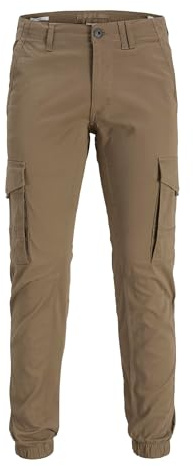 JACK & JONES herr Jpstpaul Jjflake Cargo Noos cargobyxor, Brindle, 33W / 32L