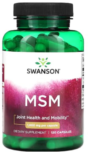 Swanson - MSM, 1000mg | Joint and Skin Health - 120 Capsules