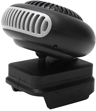 Allbestop Baustellen-Raumheizer Batteriebetrieben 2 Temperatureinstellungen Leiser Betrieb Kompakt und tragbar Geeignet für kleine Räume 5V 2A 18V Lithium-Ionen-Akku Kompatibel für Heizung (Black, 11x