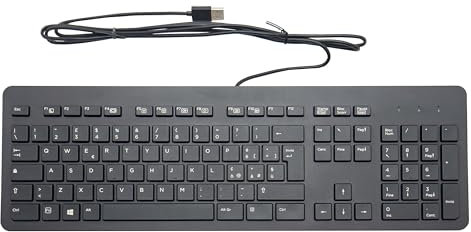 SIMPLETEK - Tastiera Nera USB Cablata Slim Business Layout Italiano QWERTY ITA IT KU-1469 803181-061 N3R87AT#ABZ