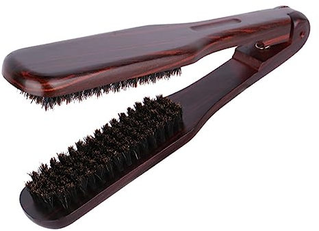 Vaguelly Borsten Haarglätterbürste Mit Klemme Mittelgroß Anti Statisch Holz Friseur Haarstylingkamm Für Salon Und Zuhause