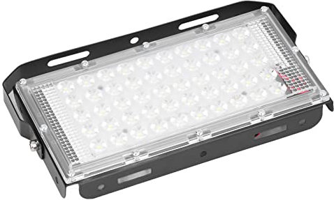 Luz de Inundación LED, Reflector de Inundación de 12V bajo Voltaje Al Aire Libre 50W Impermeable Patios Blancos Brillantes Iluminación Impermeable con Clamp/Holder de Home de Emergencia para Acampar