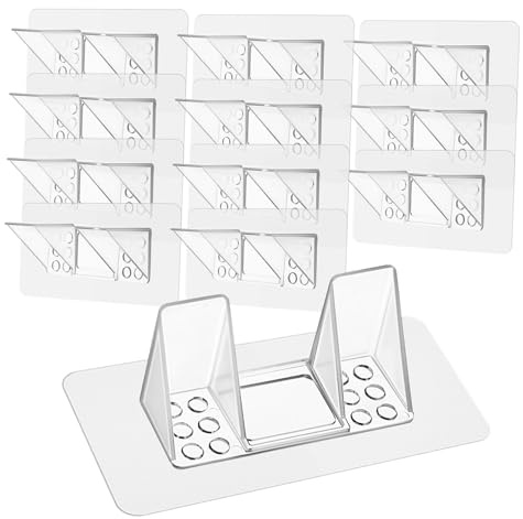 HYTROVE 12pcs Plastic Shelf Pegs Shelf Support Pegs Cabinet Clips for No Drill Bathroom Brackets