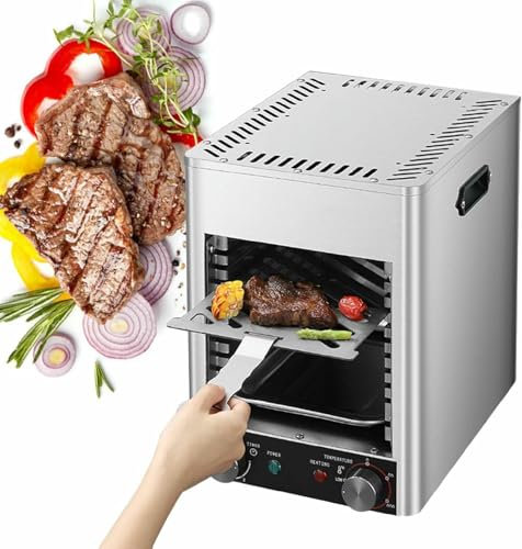 BGVYFXEZ Parrilla eléctrica infrarroja para Exteriores, Barbacoa portátil de sobremesa, Horno pequeño para Interiores