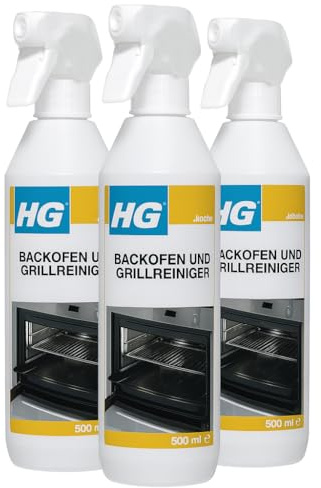 HG Backofen und Grillreiniger - 3er Set, Ofenreiniger, Grillreiniger, Fettlöser, Küche