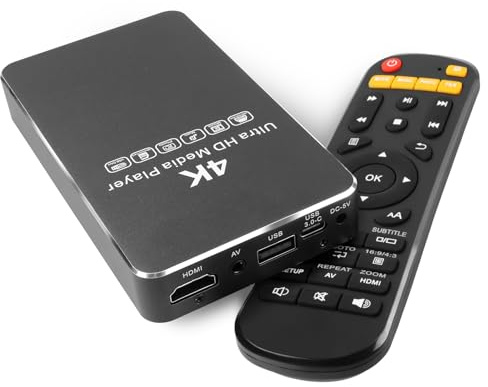ACEMAX 4K Digital Signage Media Player with Metal Case — Built-in SSD / 2.5 Inch HDD Support, USB 3.0 Type-C, Auto Play & Loop, No Wi-Fi Needed, HDMI 4K H.265 Media Player for TV & Displays