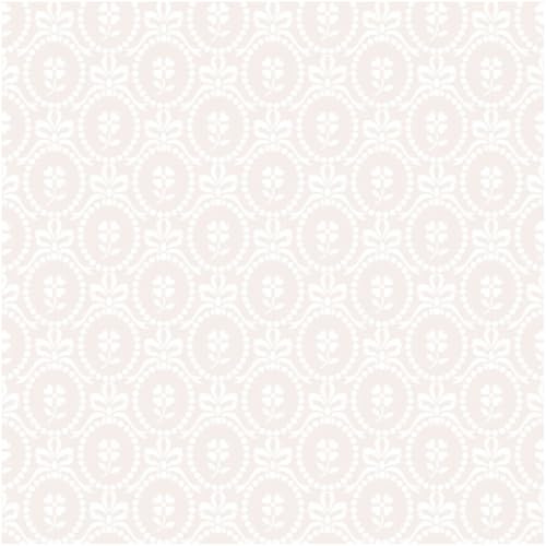 YöL Jack n Rose Pink Vinyl Textured Wallpaper Classic Medallion Floral Trellis Design Soft Blush Pink and White for Bedroom Living Room Hallway Feature Wall Paste The Wall Subtle Raised Finish