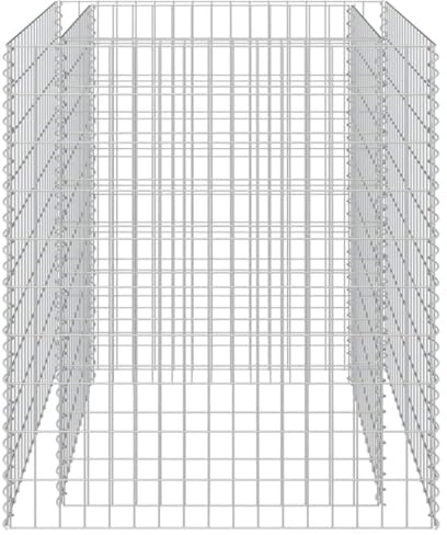 Générique Hochbett, Gabion, verzinkter Stahl, 90 x 90 x 100 cm | Beeteinfassung für den Garten, Hochbeet, wetterfest, stabil und langlebig