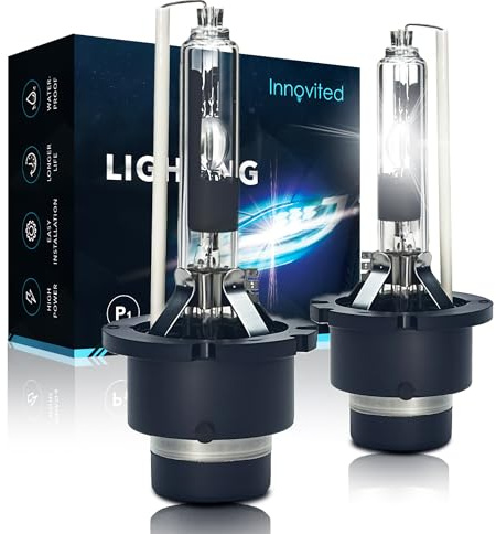 Innovited D2R HID Xenon Headlight Bulbs 6000K Cool White 85126UB 66250 85126WX Replacement Lights - Pack of 2