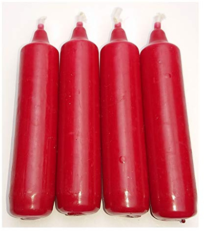 25er Pack Adventskerzen dunklelrot ca. 23 x 105 mm (25 x 4 Stück) Weihnachtskerzen, Christbaumkerzen, Pyramidenkerzen, Baumkerzen, Kerzen
