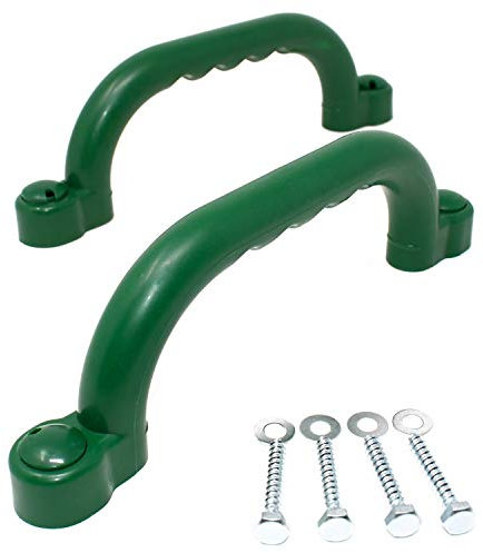 Garden Games Grab Handles Hand Grips Set of 2 with Finger Grips Ideal for a Climbing Frame, Den, Tree House or Playhouse