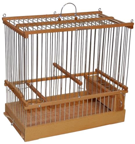 Vogelkäfig Vogelbauer Holzkäfig Traditioneller Harzer Unikat Stieglitz Singvogel Handarbeit (ca. 34x34x20 cm)