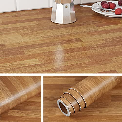 Livelynine Carta Adesiva per Mobili Legno Chiaro Pellicola Adesiva per Mobili Cucina Impermeabile Rivestimento Carta da Parati Adesiva Mobili Legno Faggio per Armadio Tavolo Ripiani Cassetti 40CM x 2M