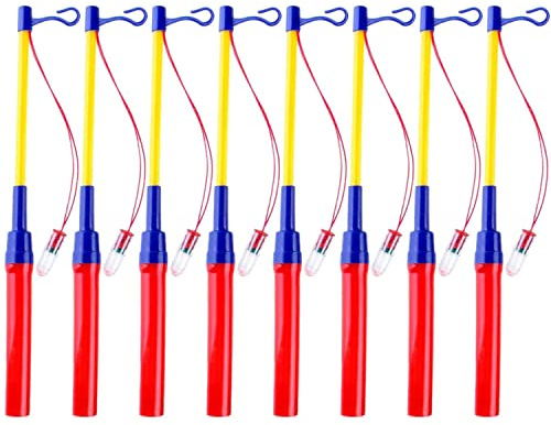 DAZZTIME 8 Stück Laternenstab mit LED für St Martin,Elektronischer Laternen Stab 40 cm,LED Elektronischer Laternenstab,Laternenstab Set,für St Martin Kinderpartys,Kostümpartys,Halloween
