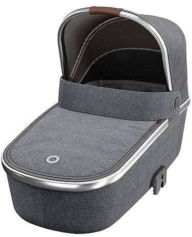 Maxi-Cosi Oria Babywanne, Bequeme Kinderwagenwanne, leicht und einfach anzuheben, kompatible Kinderwagen, Luxe Premium Design, nutzbar ab der Geburt bis zu 6 Monaten, 0-9 kg, Twillic Grey