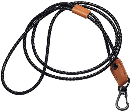 BAWAKO Cordon de cou de qualité supérieure avec mousqueton, pour clés, plaque nominative, appareil photo, porte-clés pour homme et femme, cordon tissé rond