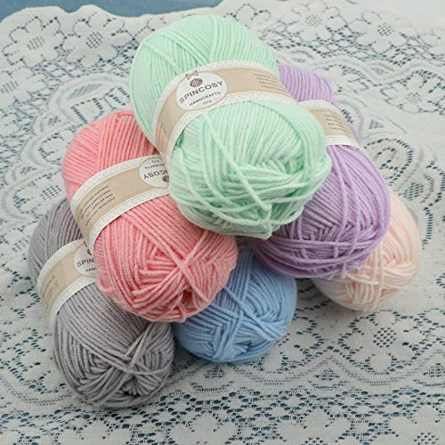 Wollkombinationsanzug 6-Farben, Geeignet Für Jedes Häkeln Und Stricken, 2-Häkeln, Handstricken, Stricken Wolle Basteln (Mischfarbe 6-Farben 1)