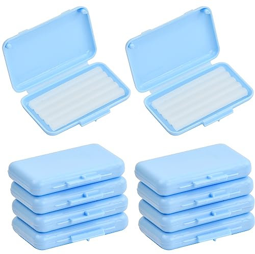 Vesaneae 10 Boxen Kieferorthopädisches Wachs für Zahnspangen, 50 Streifen Dentalwachs, Zahnspangen Wachs, Vorgeschnittenes Kieferorthopädie Wachs zur Linderung von Reizungen Schmerzen, Minzgeschmack