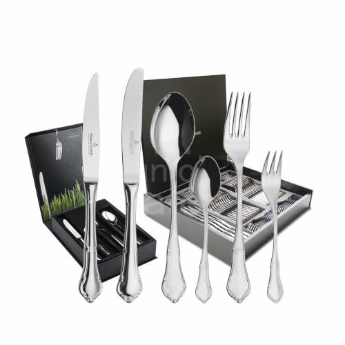 60 teiliges Tafelservice mit Menü Hohlheftmessern der Besteckserie Palazzo von Picard & Wielpütz