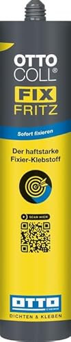 OTTOCOLL FIXFRITZ – haftstarker Fixier-Klebstoff 310ml – Fixiert sofort alles – Sehr schnelle Aushärtung – Überstreichbar & schleifbar nach dem Aushärten – Hohe Endfestigkeit