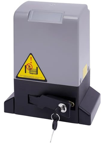 MEELRYD Accionamiento eléctrico de puerta corredera, 750 W, 2000 kg, motor de puerta corredera, abridor de puerta de garaje con 2 mandos a distancia para Hotelbis, fábrica