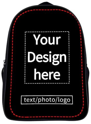 RoPox Personalisierter Foto-Rucksack, Personalisierbar mit Ihrem Eigenen Rucksack, Fügen Bild,Logo oder Text hinzu, Freizeitrucksack Wanderrucksack, Junior Active,Rucksack für Damen, Herren, Kinder