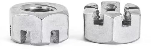 Écrou à couronne à six pans creux à tête ronde fendue en acier inoxydable 304(M12 (5Pcs))