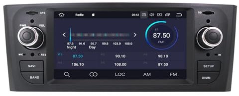 Yurefax Schermo Android Lettore multimediale Grande Punto Linea Audio Stereo Radio Registratore Unità principale 2007 2008 2009 2010 2011 2012 Lettore multimediale per auto(64G DSP)