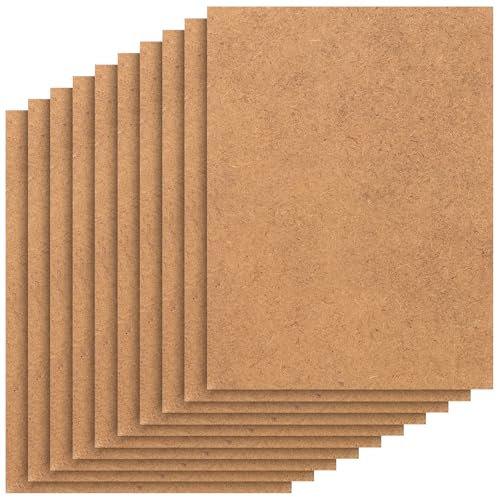 MAKTSAM 10 pannelli in MDF da 42 x 32 cm, spessore 2 mm, ricambio in fibra di legno a media densità, per fai da te, pittura, incisione