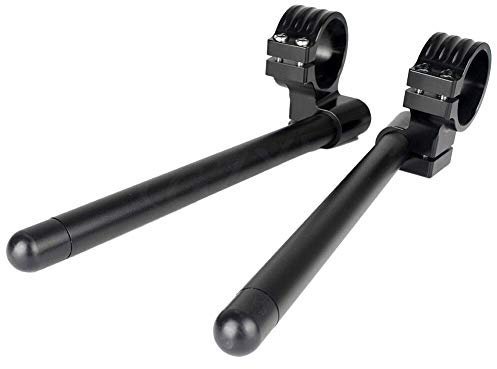 FSFYUK 55MM Motorrad Stummellenker Durchmesser 2 Stück Geteilte Stummellenker Montagestangen 7/8 Verstellbarer Lenker Für Motorrad Universal, Schwarz
