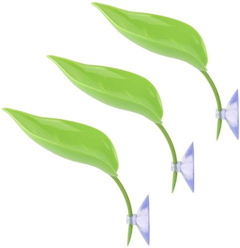 3pz Accessori per Serbatoio con Rane Albero, Piattaforma Habitat per Rane con Ventose Decorazioni per Terrario Accessori per Gechi Leopardini Rospi Rane nane Africane Tartarughe (Verde)