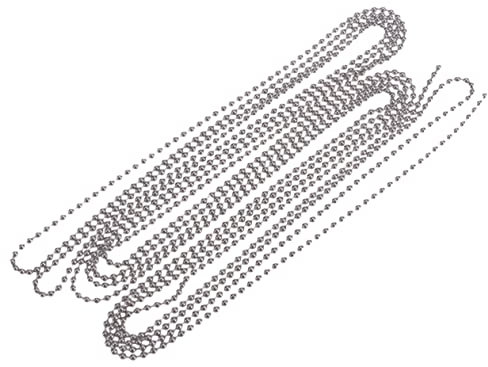 Veemoon 3 Meter Stainless Steel Ball Chain 10 Silver Connectors Bead Chain for Jewelry Making and Craft Projects Sturdy 3.5mm Diameter Suitable for DIY Accessories