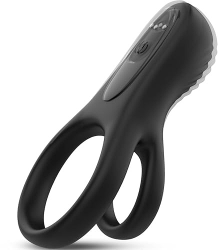 QgLust Penisring Vibrator Sex spielzeug für Paare Extrem Sex, Cockring Erotik Sex Spielzeug für die Paare Penis Ring Erotisches Sexspielzeug für Klitoris 10 Vibrationsmodi Dual Penisringe Massagegerät