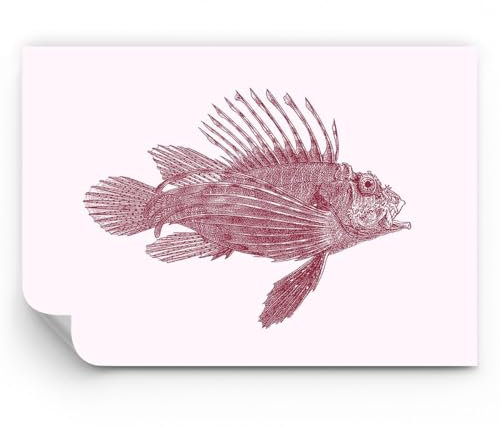 ARTTOR Papier Peint Autocollant Panoramique Deluxe - Poisson Poisson-Lion Tropical - 300x210 cm - Revêtement mural décoration Moderne Décoration Wallpaper Photo Salon Chambre - WF4AA300x210-5655