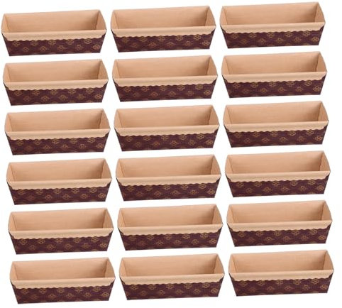 Hemobllo 25piezas Bandeja De Pan Corrugada Moldes De Papel Para Hornear Pan Mini Moldes Desechables Para Hornear Bandejas Pequeñas Para Casero Suministros Decorativos Para Pasteles De